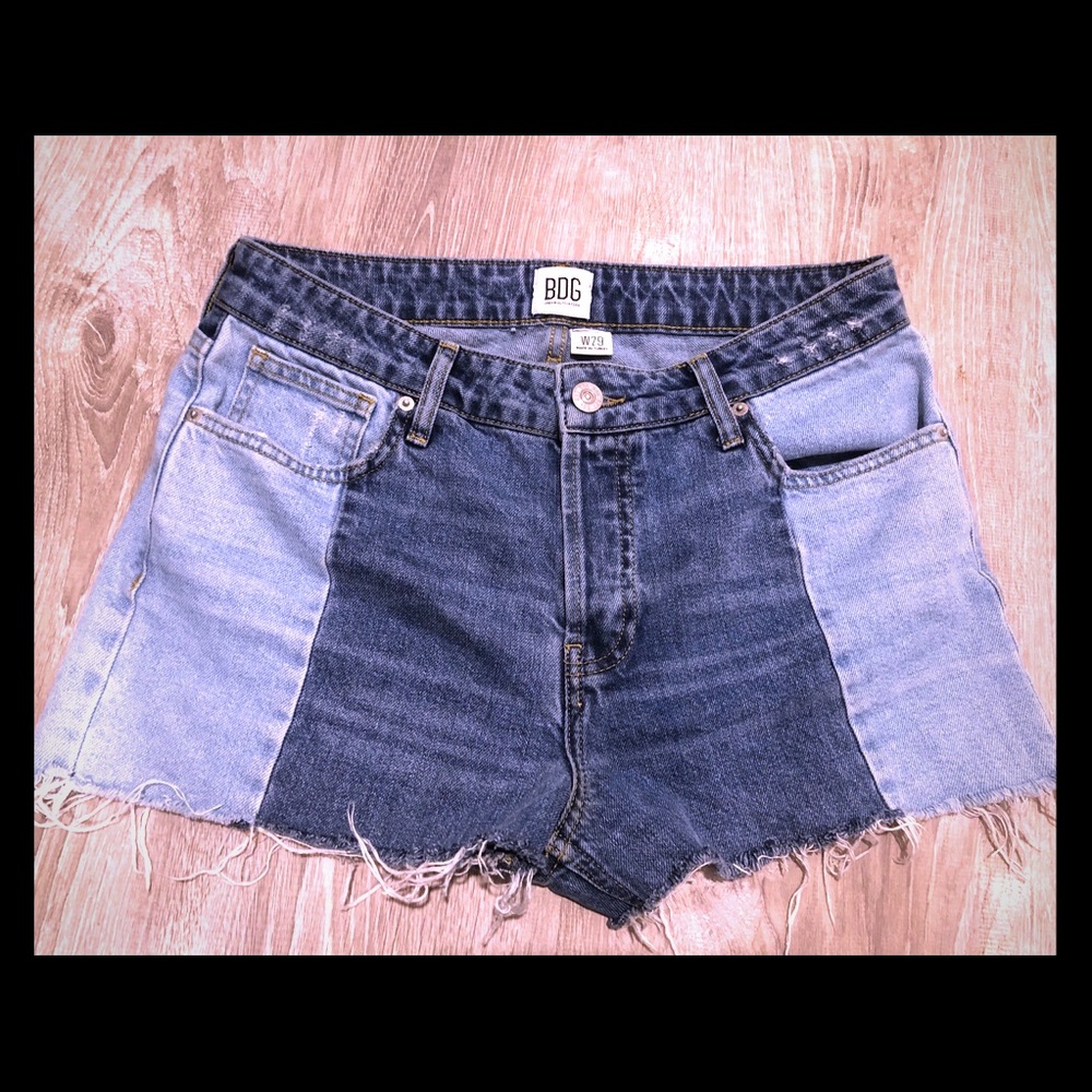 BDG denim block shorts!